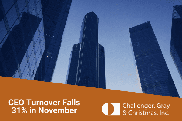 CEO Turnover Falls In November