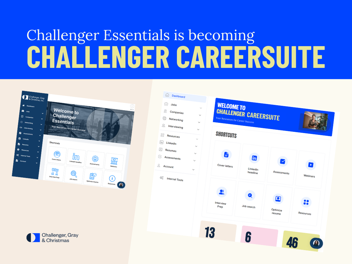 Challenger Essentials is becoming Challenger CareerSuite