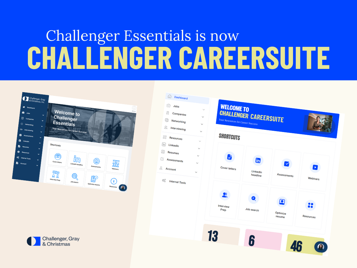 Challenger Essentials is now Challenger CareerSuite